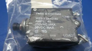 Piper  Potter & Brumfield 40 AMP W23-X1A1G-40 Circuit Breaker NOS (0523-133)